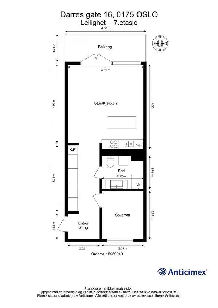 Darres gate 16 - Leilighet i Waldemars hage