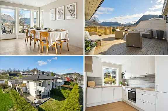 Lys Tomannsbustad Hovdebygda - Fjordutsikt - Barnevennlig