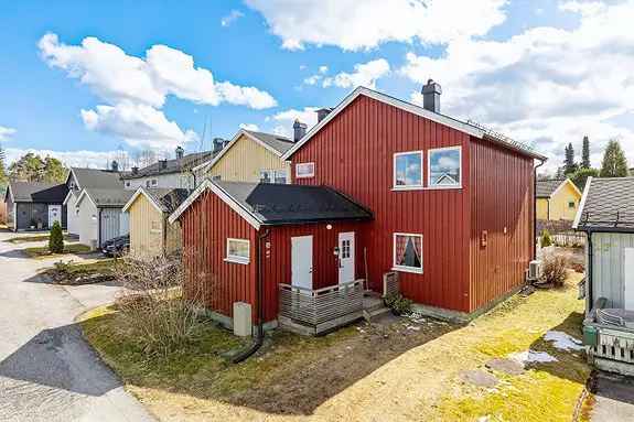 Sentrumsnær og romslig enebolig i borettslag på Lensmanstomta