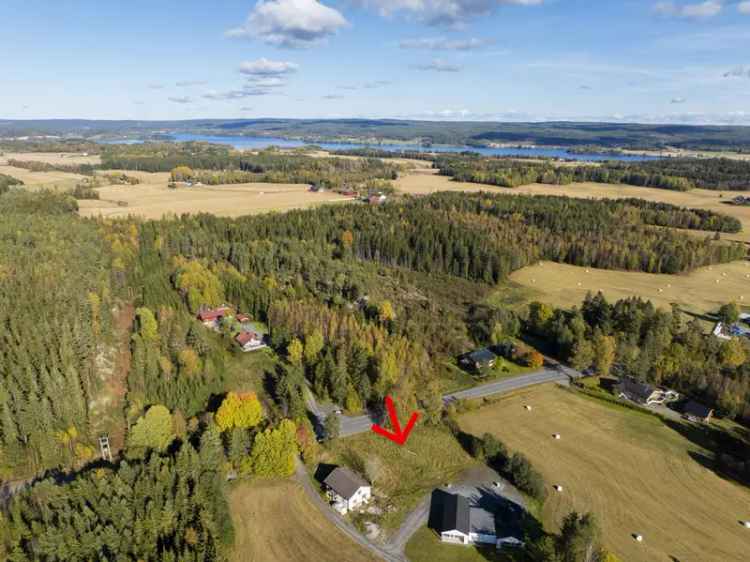 Stor flat tomt ved Ørje - byggeklar