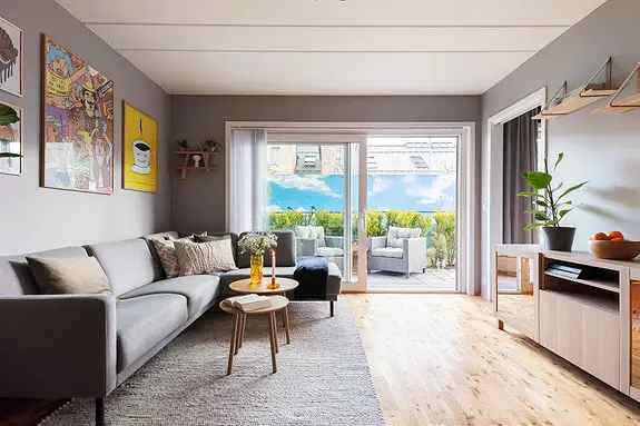 Sentral 2-roms leilighet med terrasse - perfekt førstegangskjøp