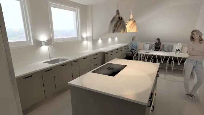 Stor loftsleilighet ved Slottet - 5 soverom, 2 bad
