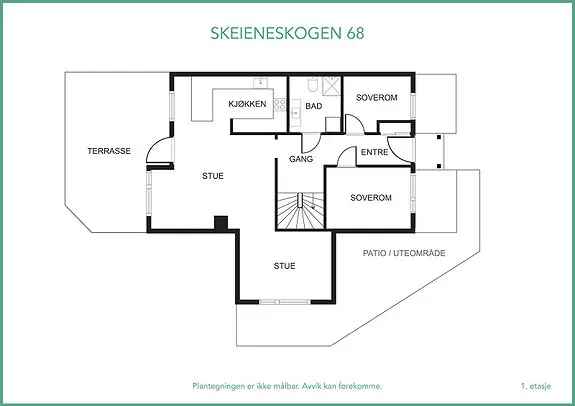Enderekkehus Sandved 3 soverom 2 bad