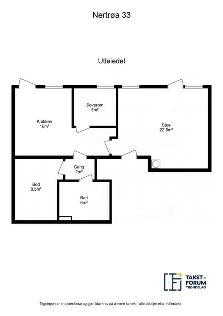Leilighet til leie Heimdal 3 rom