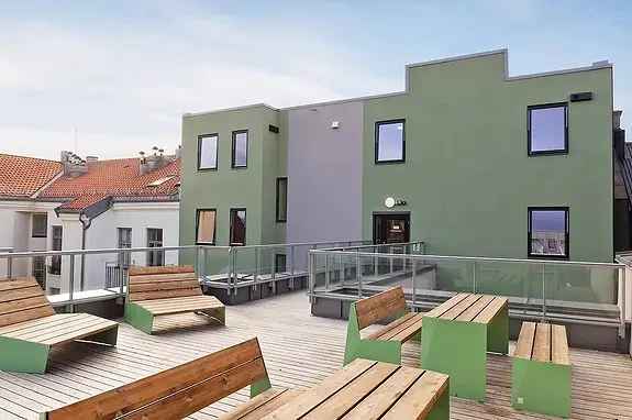 Romslig 1-roms Grunerlokka 2020 Takterrasse Hvitevarer