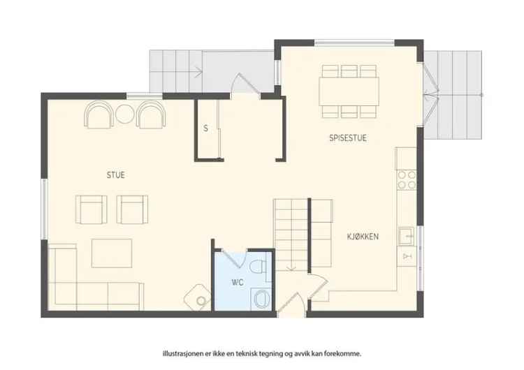 Halvpart tomannsbolig Bekkestua - 3 plan