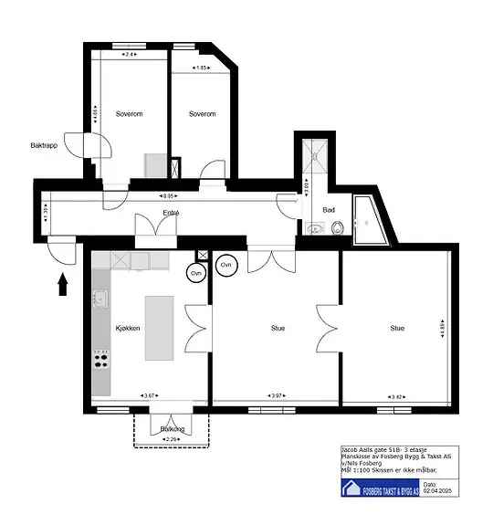 Stilren 4-roms leilighet Majorstuen - Balkong - Parkering