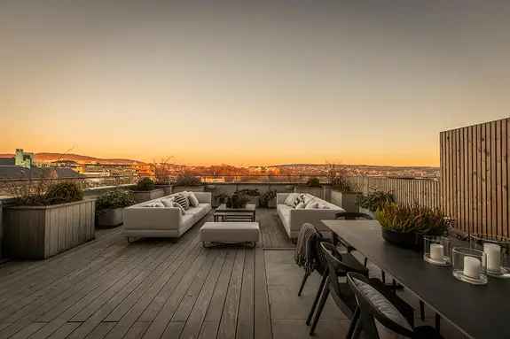 Eksklusiv 6-roms Leilighet med Takterrasse og Panoramautsikt