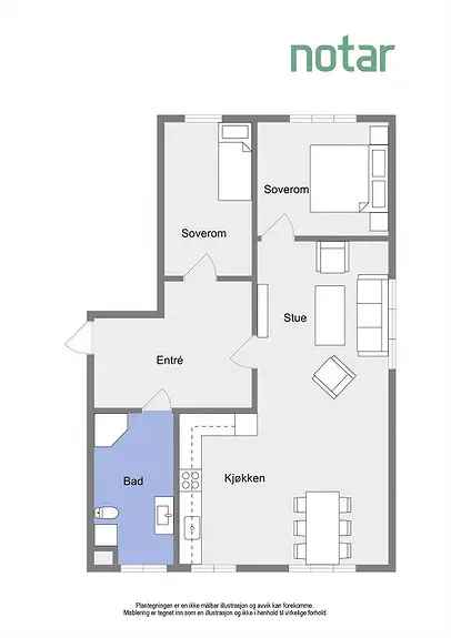 Leilighet til leie Kristiansund sentrum 95 m²