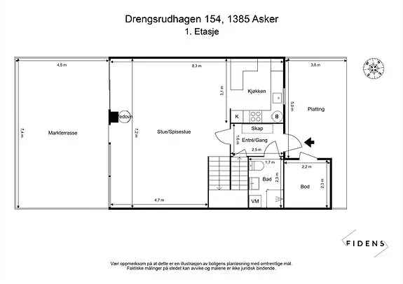 Familievennlig Rekkehus Drengsrudhagen - Hage, Peis, Garasje