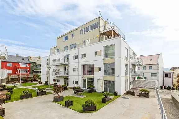 Lys 2 3-roms andelsleilighet Midtbyen Hage Balkong Garasjeplass Heis