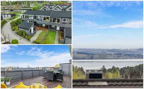 Pent rekkehus Hamar vest 3 soverom Mjøsutsikt