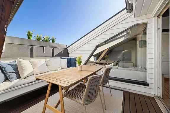 Stilig 3-roms leilighet Homansbyen Takterrasse Balkong