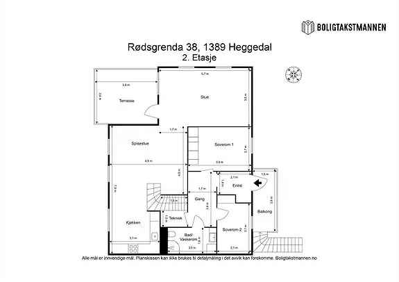 Stor Rekkehusleilighet Heggedal 4 Soverom 2 Bad
