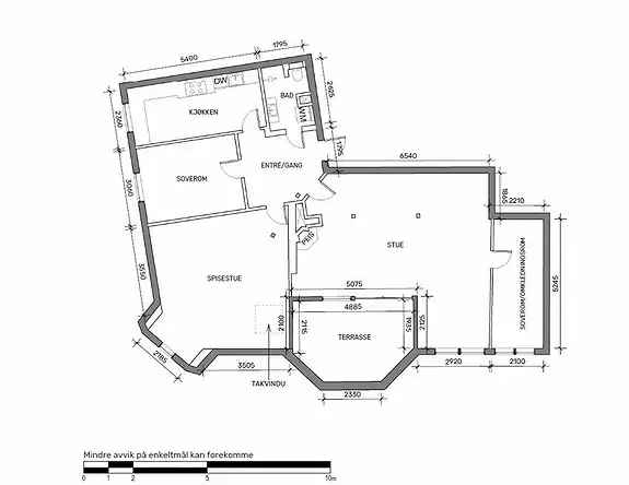 Toppleilighet Frogner 128 kvm Takterrasse