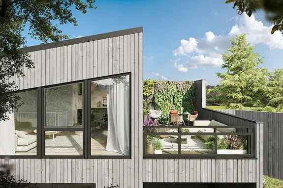 Ny enebolig i rekke Sydskogen - moderne og solrik