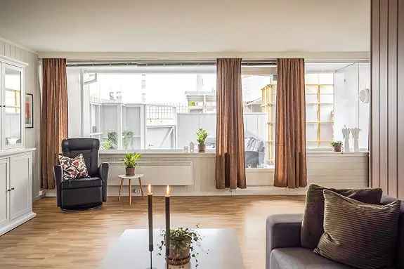 Pen 3-roms hjørneleilighet 86m² Terrasse 28m²