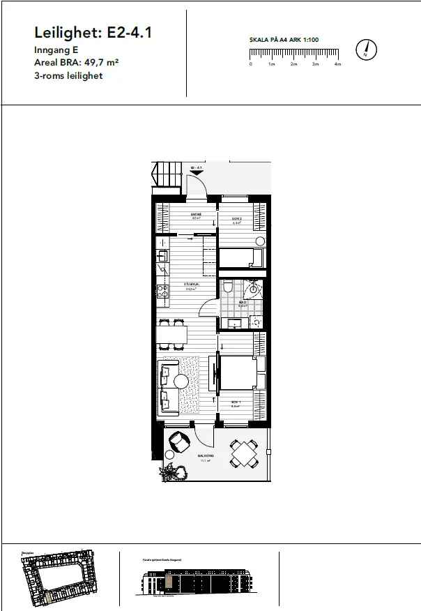 3-roms leilighet Basseløkka Trondheim - 01072025