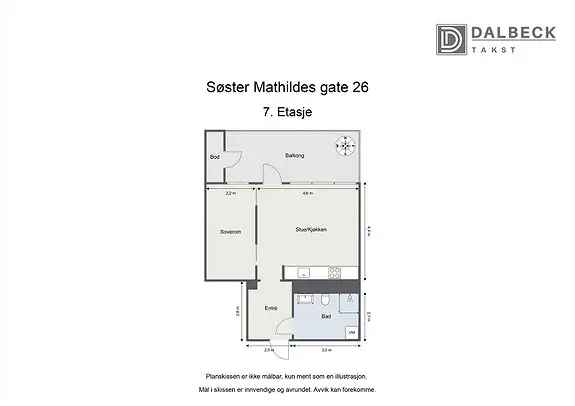 2-roms leilighet sentralt - Stor balkong - Garasje