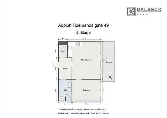 Lys 2-roms leilighet Lillestrøm sentrum