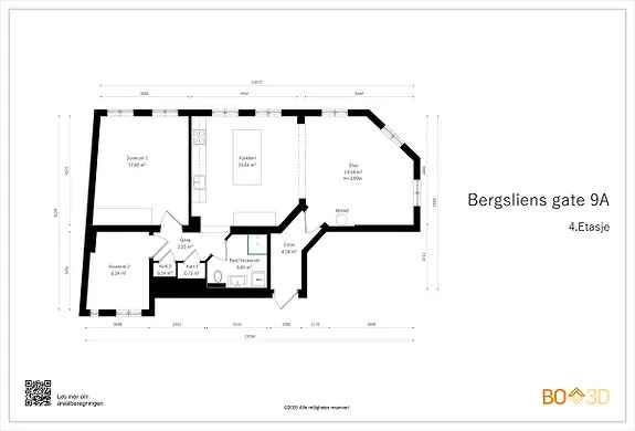 Hjørneleilighet Homansbyen - Stukkatur Rosett Peis Parkering