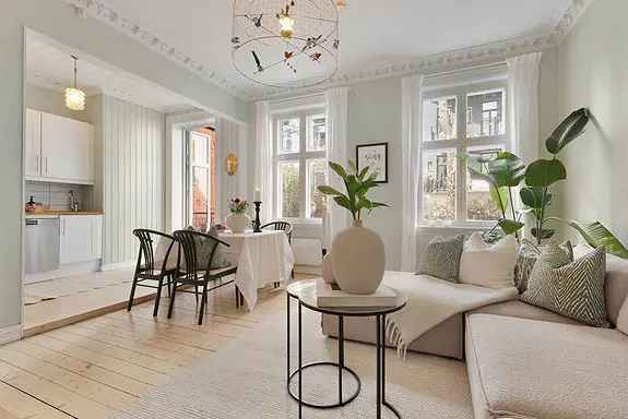 Korttidsleie 2-roms St Hanshaugen Sydvest Balkong Peis