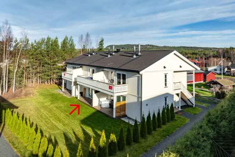 Moderne 3-roms leilighet Elverum - Solrik terrasse - Nær sentrum