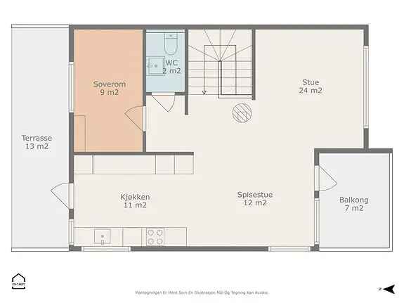 Moderne Enderekkehus 4 Soverom 2 Terraser Balkong Carport