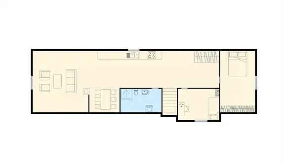 Loftsleilighet 70 kvm Gulskogen - 2 Soverom