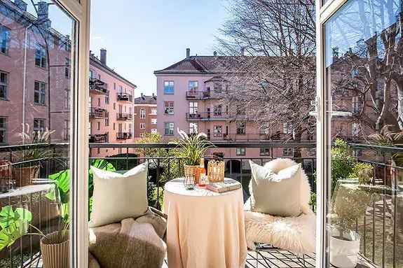 3-roms leilighet med balkong og peis - Hammerstads gate