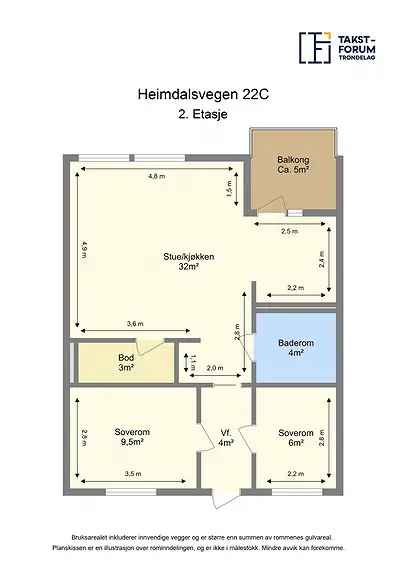 3-roms Andelsleilighet Heimdal - Sentral beliggenhet