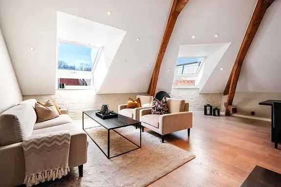 Loftsleilighet 2 Plan Solrik Takterrasse Peis Heis