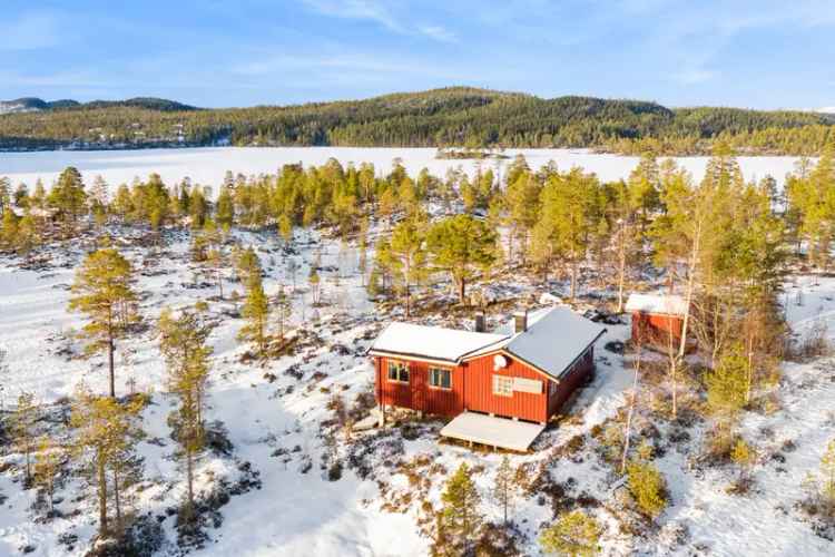 Velholdt hytte ved Åsvatnet - flott beliggenhet og nyrenovert