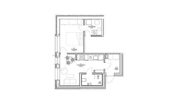 Leilighet Lillehammer Sentrum - 2 rom - Totalrenovert